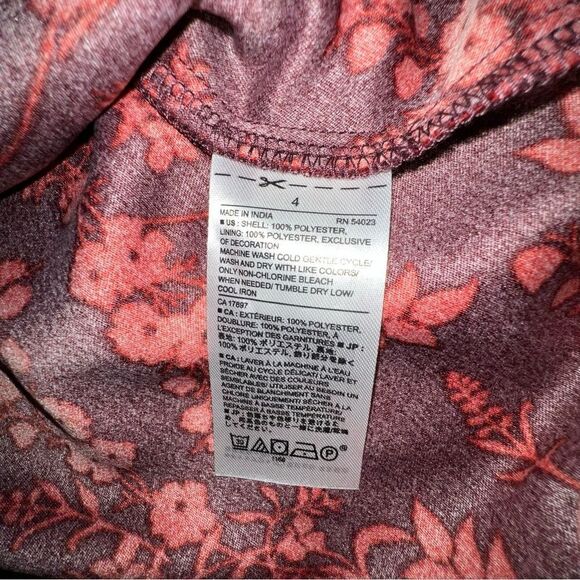 Banana Republic Factory Red Floral Dress - Sz 4 - Picture 13 of 13